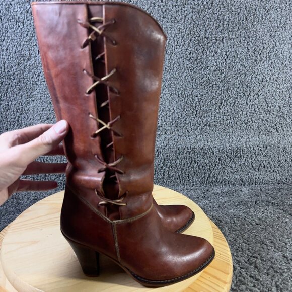 Town & Country Boots Womens Size 6 Leather Brown Western Vintage Made in Brazil - Picture 3 of 8